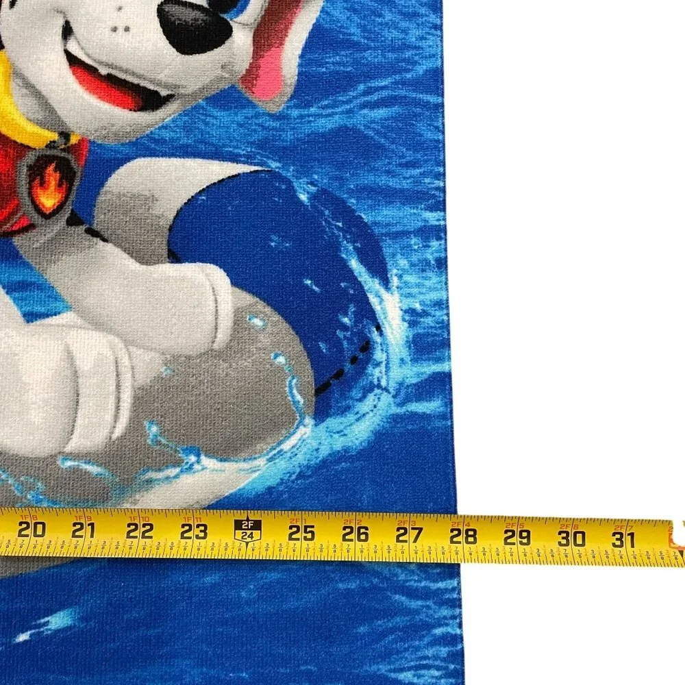 Paw Patrol Kids Beach Towel With Chase, Rubble, Marshall & Skye Design